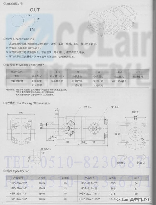 HGP-22A系列双联齿轮泵产品与技术方案解析